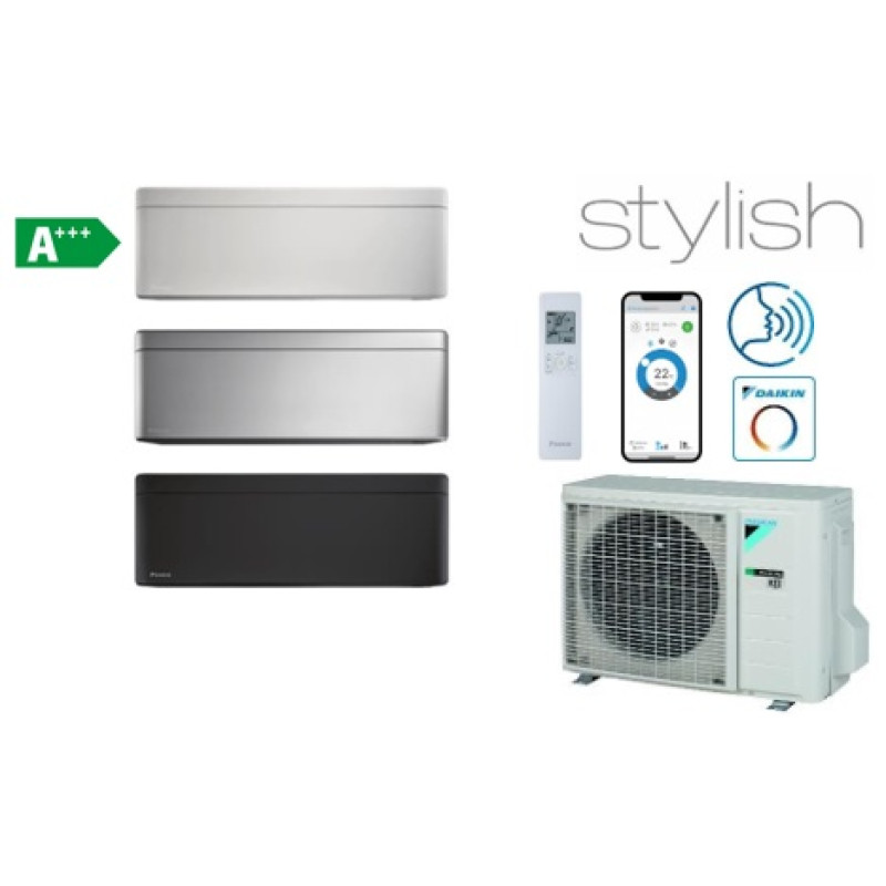Stylısh siyah 9000 BTU/h FTXA25CB Inverter Klima R32
